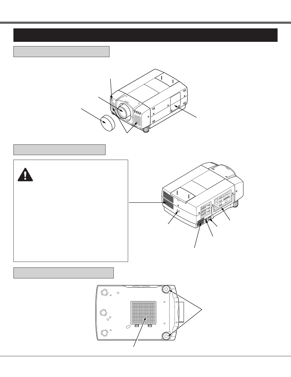 Installation, Name of each part of the projector | Proxima ASA Pro AV 9400L User Manual | Page 6 / 58