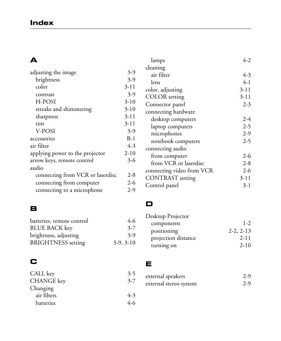 Proxima ASA DP5100 User Manual | Page 47 / 49