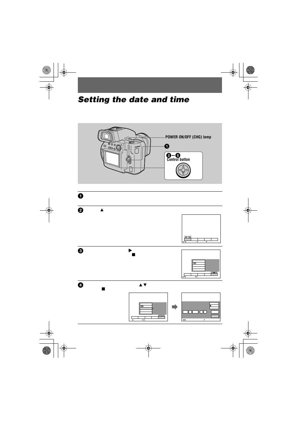 Setting the date and time, Tch (12) | Proxima ASA MVC-CD1000 User Manual | Page 12 / 80