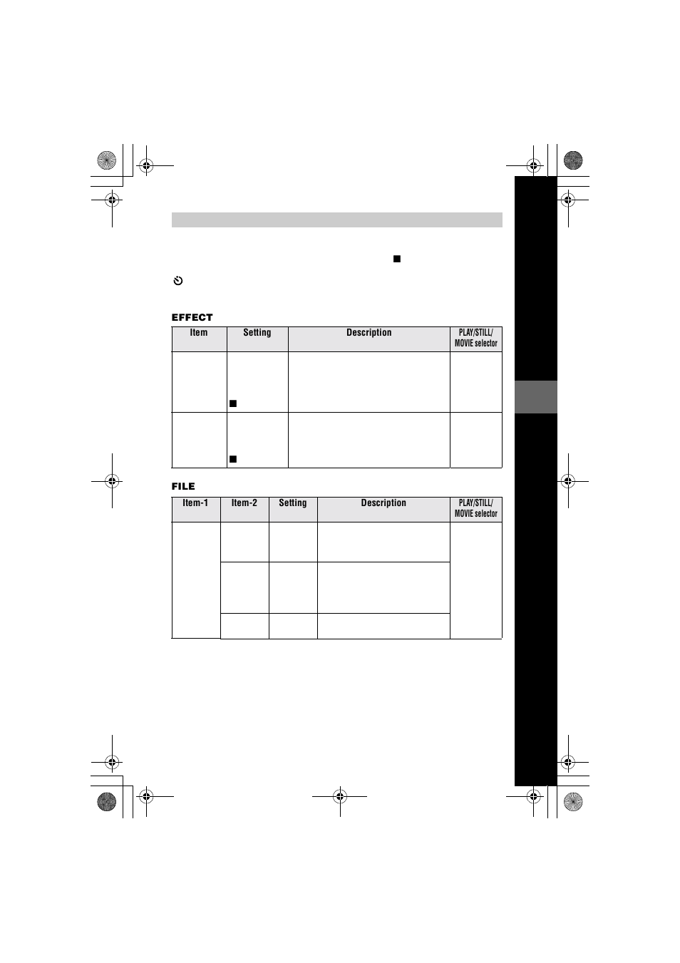 Menu settings, Self-timer) | Proxima ASA MVC-CD1000 User Manual | Page 43 / 80