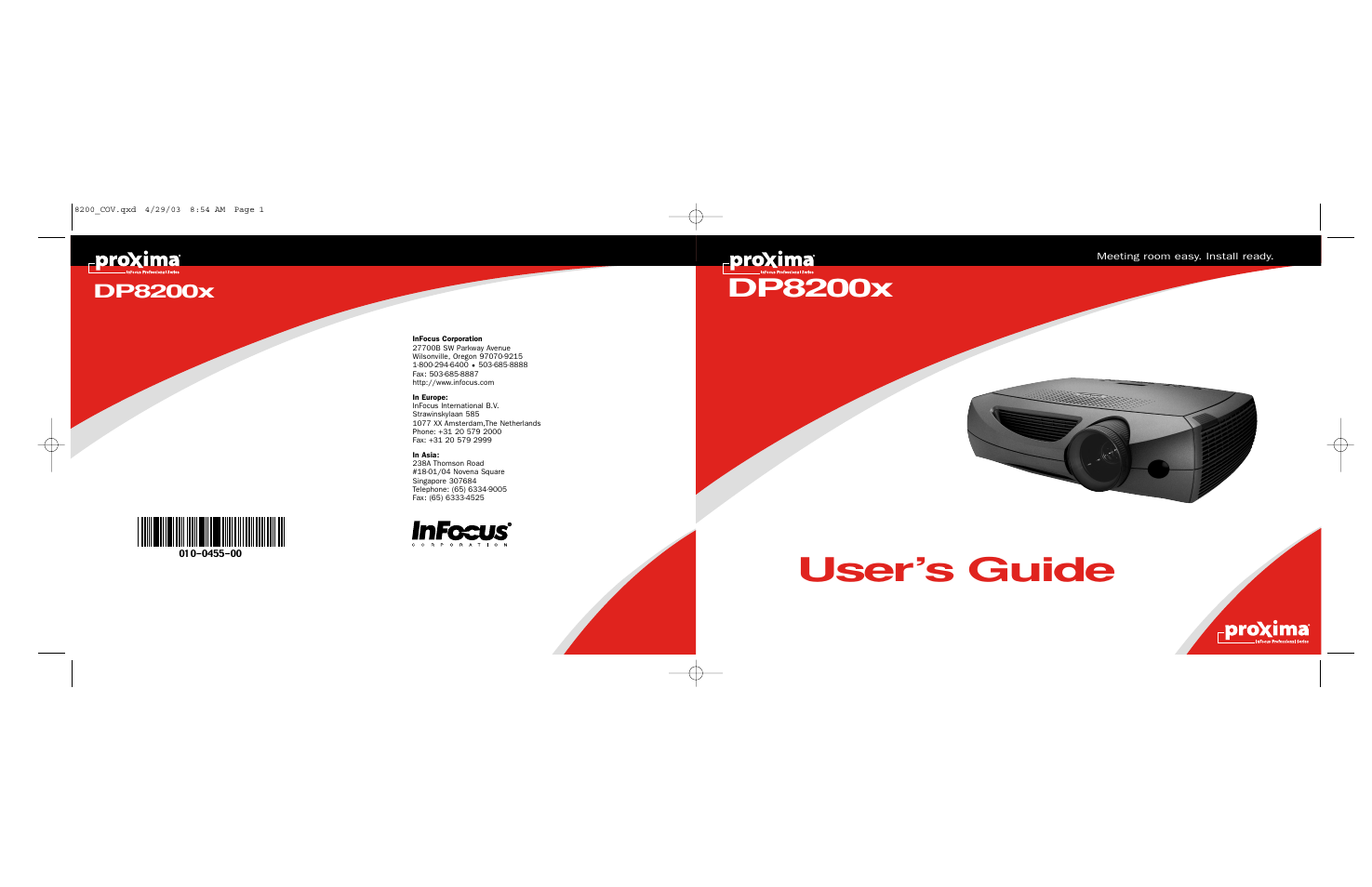 User’s guide, Dp8200x | Proxima ASA DP8200x User Manual | Page 52 / 52