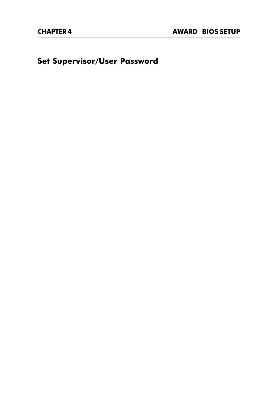 Set supervisor/user password | Premio Computer Premio Apollo/Shadowhawk Computer User Manual | Page 118 / 122