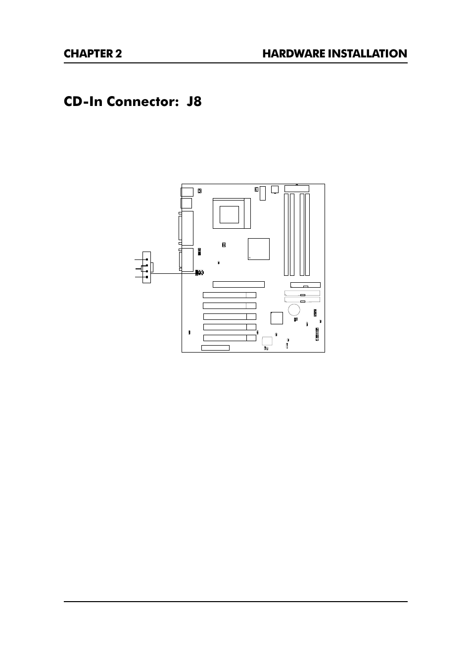 Cd-in connector: j8 | Premio Computer Premio Apollo/Shadowhawk Computer User Manual | Page 52 / 122