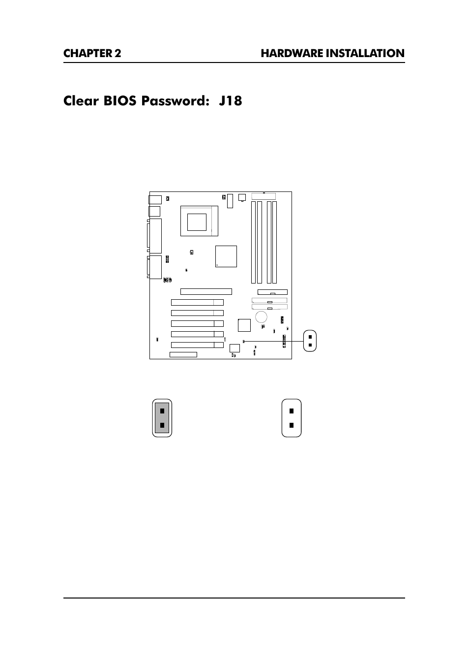 Clear bios password: j18 | Premio Computer Premio Apollo/Shadowhawk Computer User Manual | Page 57 / 122