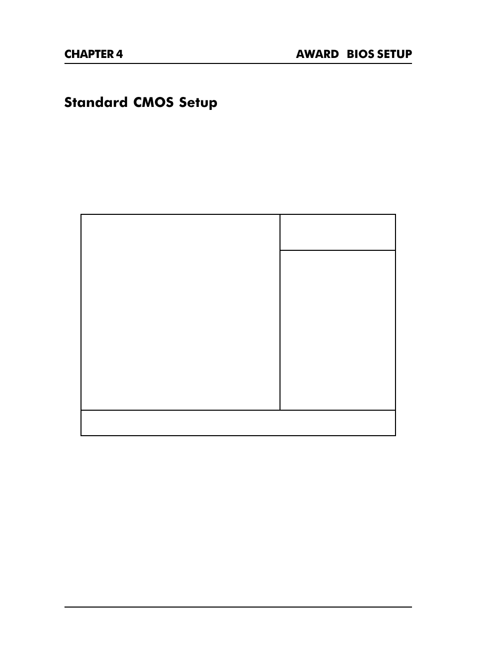 Standard cmos setup, Chapter 4 award, Bios setup 4-5 | Premio Computer Premio Apollo/Shadowhawk Computer User Manual | Page 92 / 122