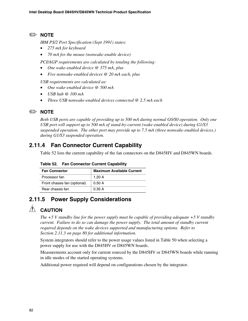 4 fan connector current capability, 5 power supply considerations | Premio Computer Apollo/Shadowhawk User Manual | Page 105 / 153