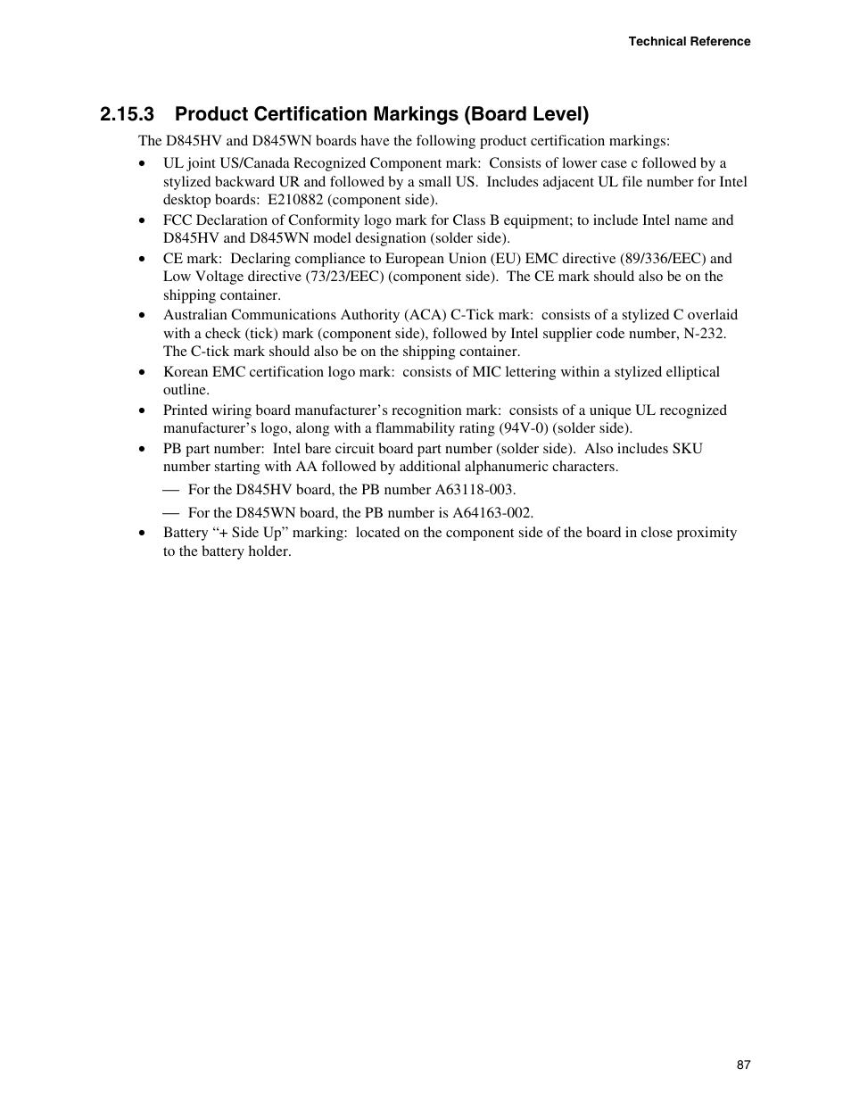 3 product certification markings (board level) | Premio Computer Apollo/Shadowhawk User Manual | Page 110 / 153