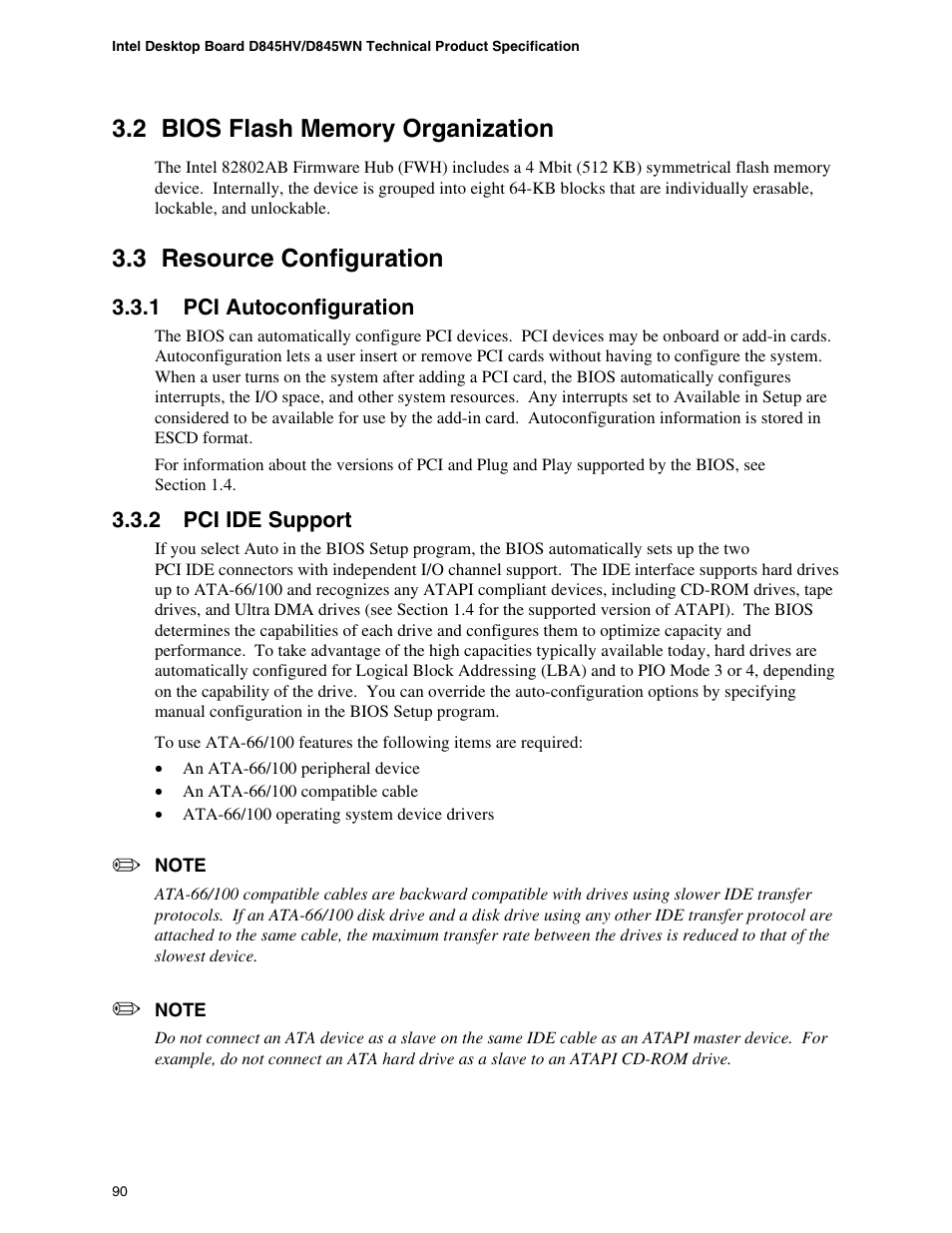 2 bios flash memory organization, 3 resource configuration, 1 pci autoconfiguration | 2 pci ide support | Premio Computer Apollo/Shadowhawk User Manual | Page 113 / 153