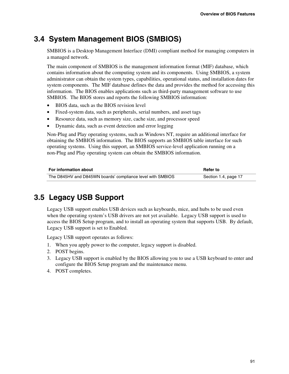 4 system management bios (smbios), 5 legacy usb support | Premio Computer Apollo/Shadowhawk User Manual | Page 114 / 153