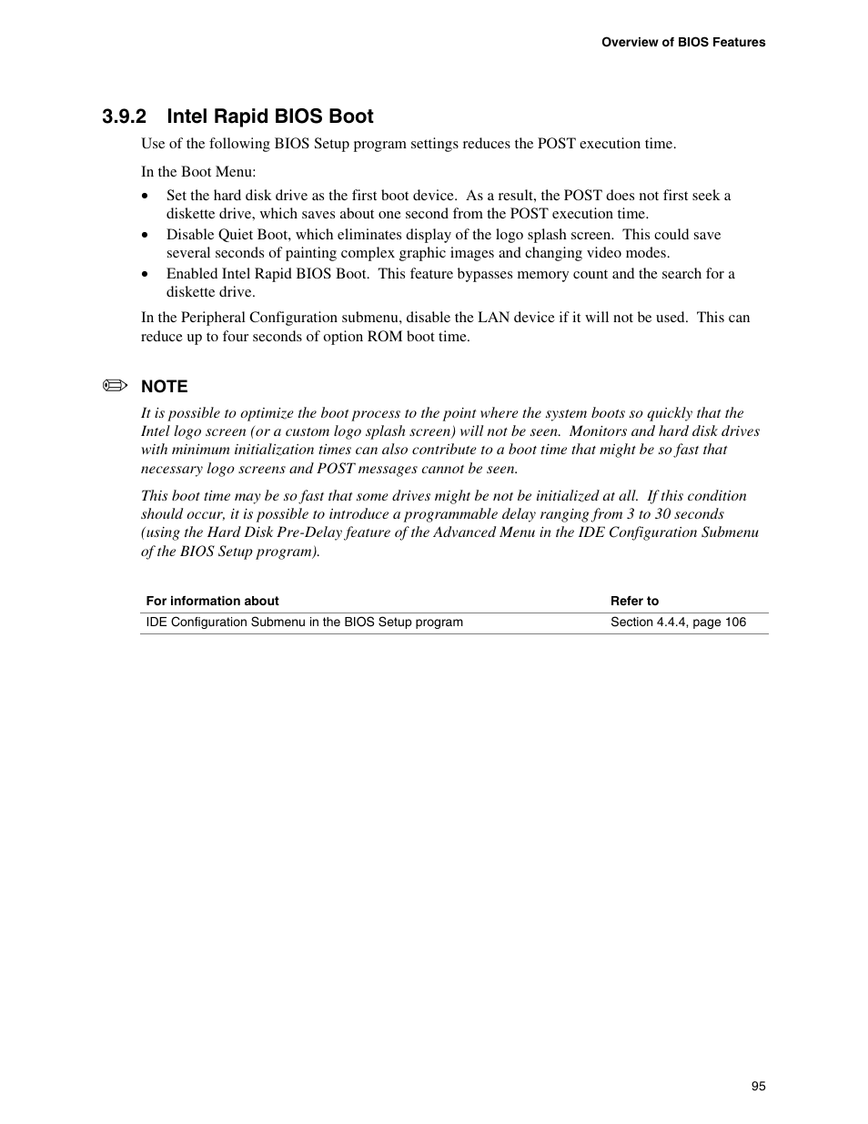 2 intel rapid bios boot | Premio Computer Apollo/Shadowhawk User Manual | Page 118 / 153