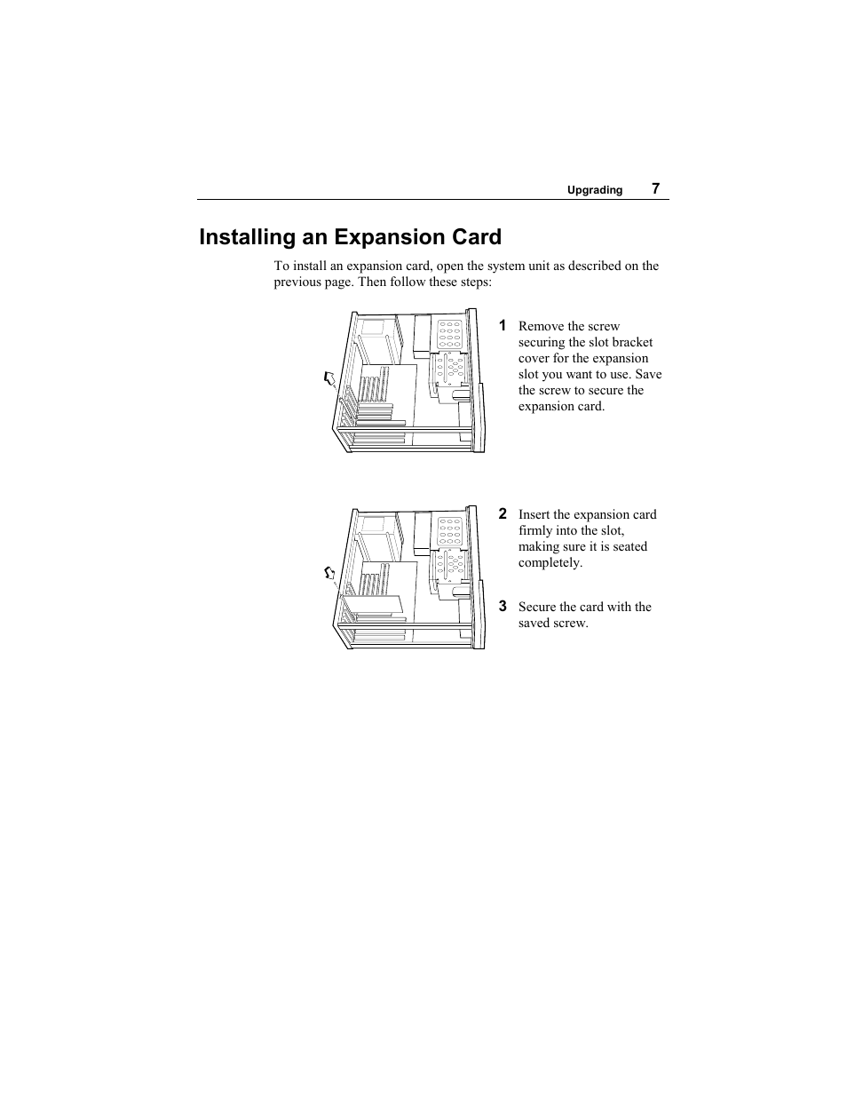 Installing an expansion card | Premio Computer Apollo/Shadowhawk User Manual | Page 13 / 153