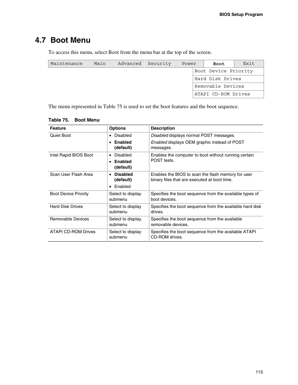 7 boot menu | Premio Computer Apollo/Shadowhawk User Manual | Page 138 / 153