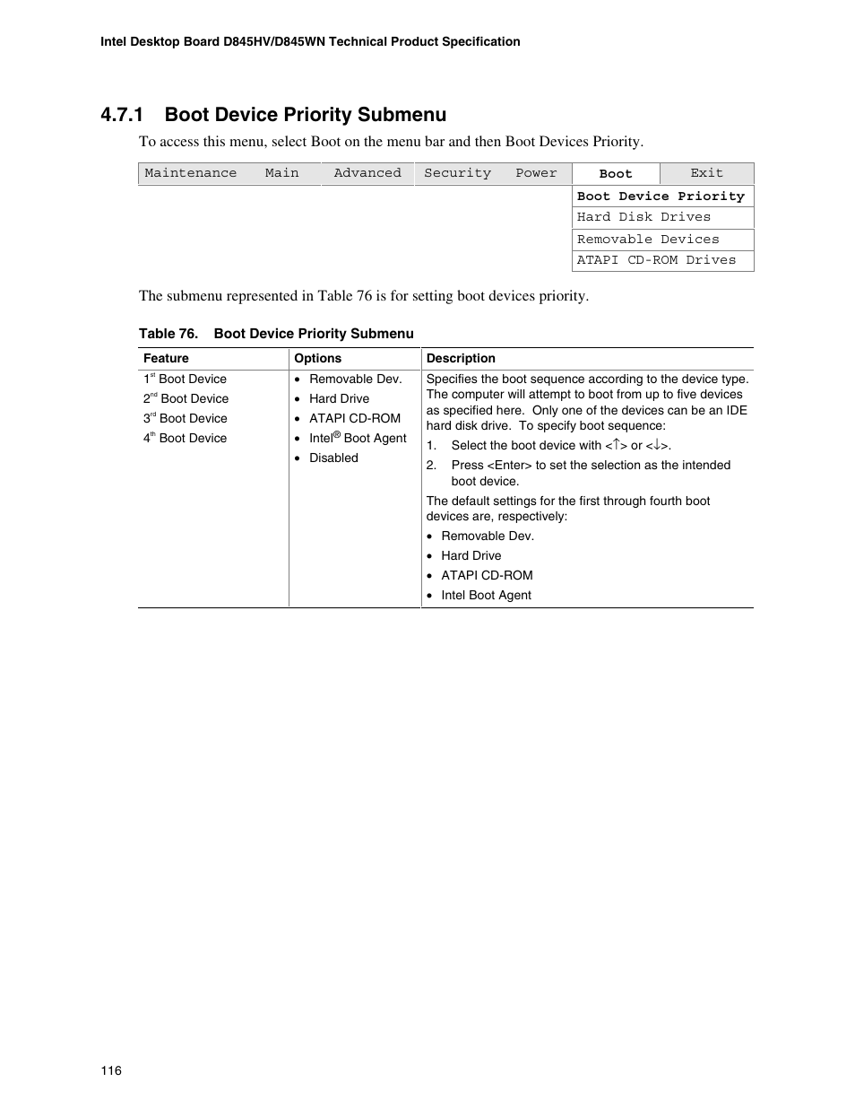 1 boot device priority submenu | Premio Computer Apollo/Shadowhawk User Manual | Page 139 / 153