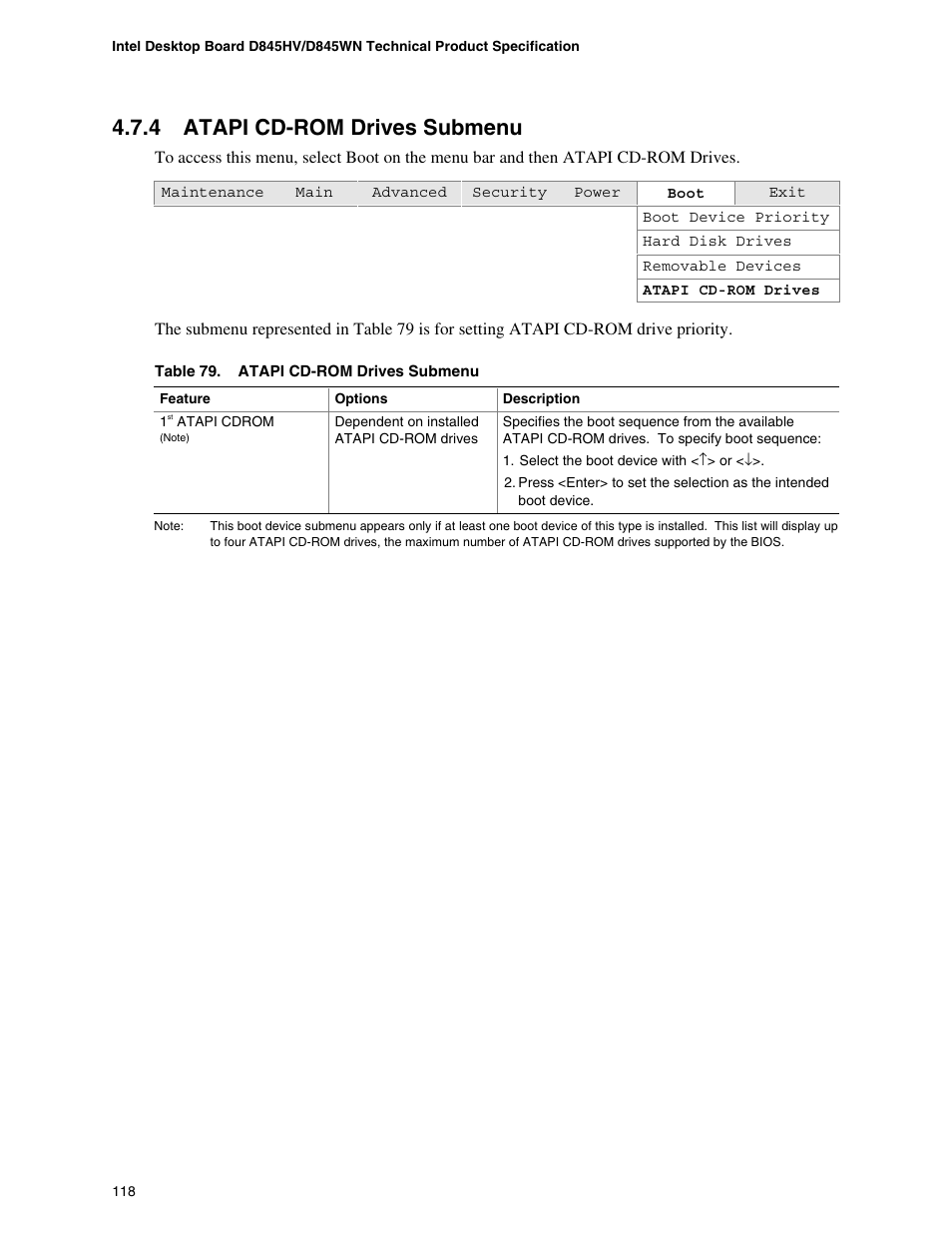 4 atapi cd-rom drives submenu | Premio Computer Apollo/Shadowhawk User Manual | Page 141 / 153