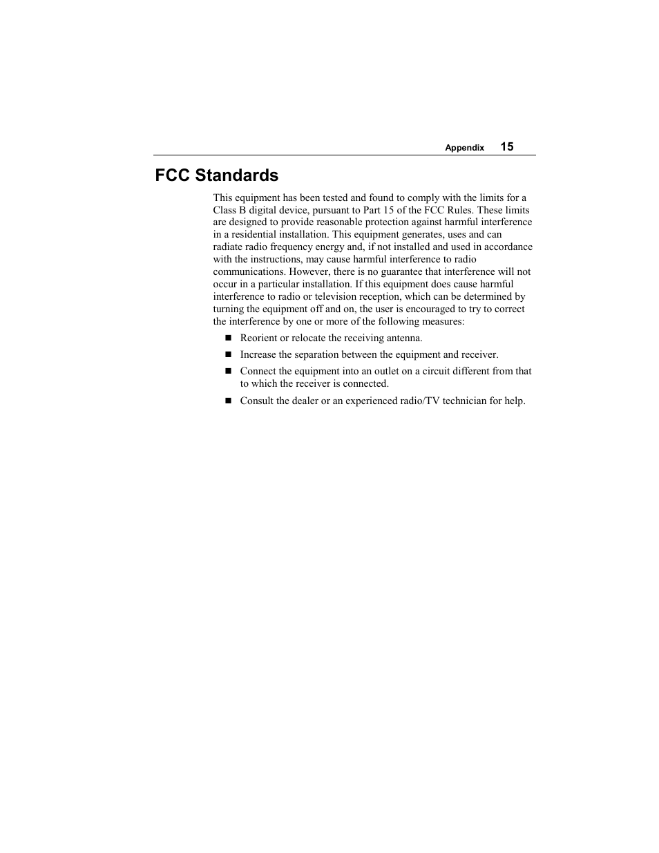 Fcc standards | Premio Computer Apollo/Shadowhawk User Manual | Page 21 / 153