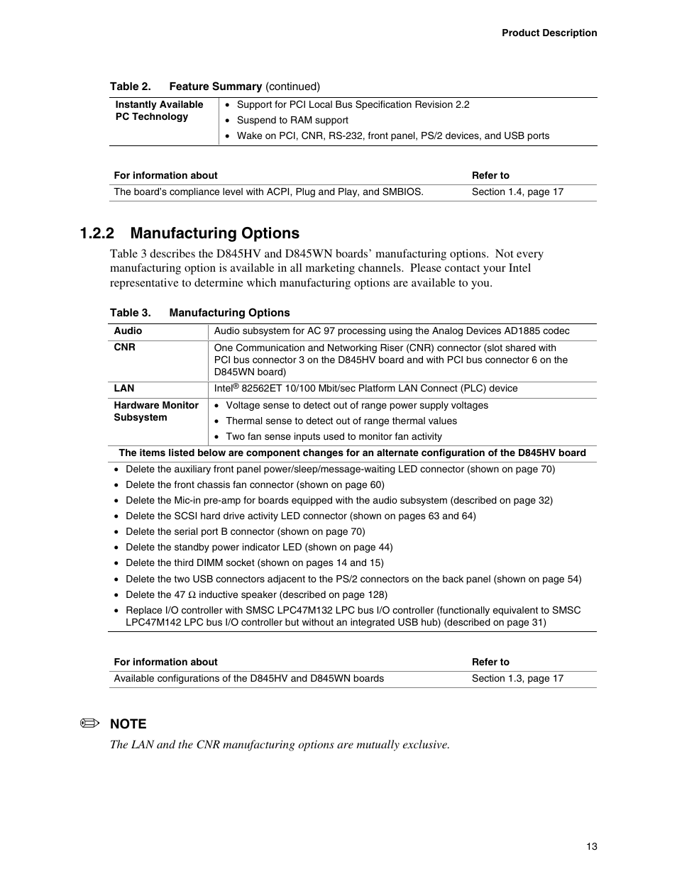 2 manufacturing options | Premio Computer Apollo/Shadowhawk User Manual | Page 36 / 153