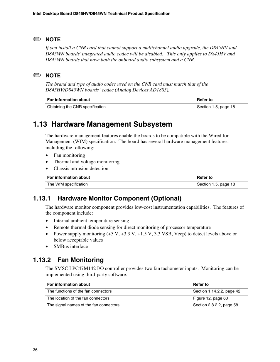 13 hardware management subsystem, 1 hardware monitor component (optional), 2 fan monitoring | Premio Computer Apollo/Shadowhawk User Manual | Page 59 / 153