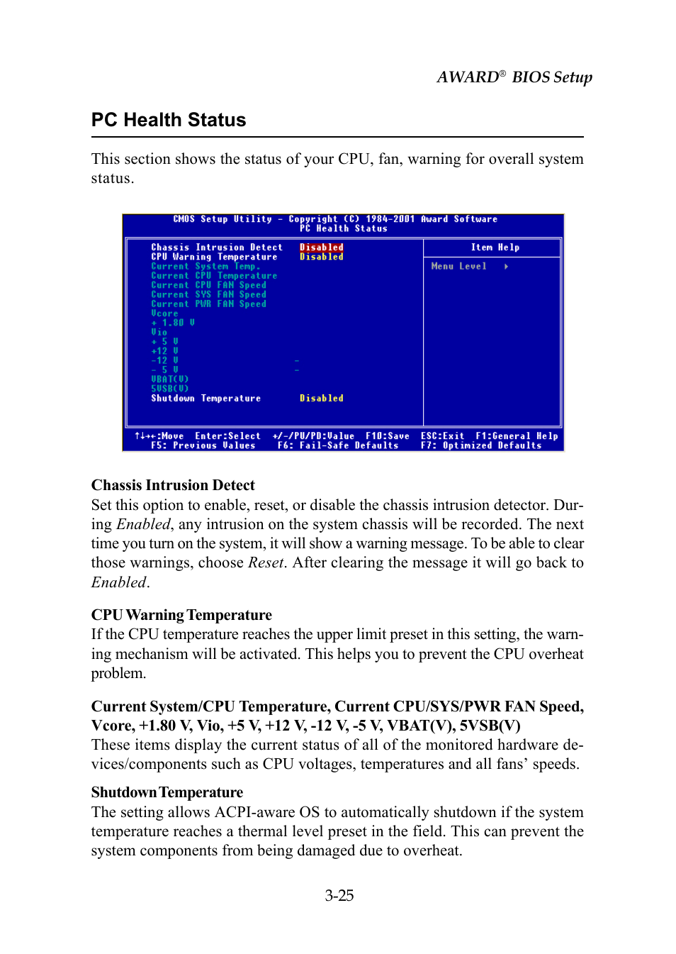 Pc health status | Premio Computer Premio Computer User Manual | Page 101 / 116