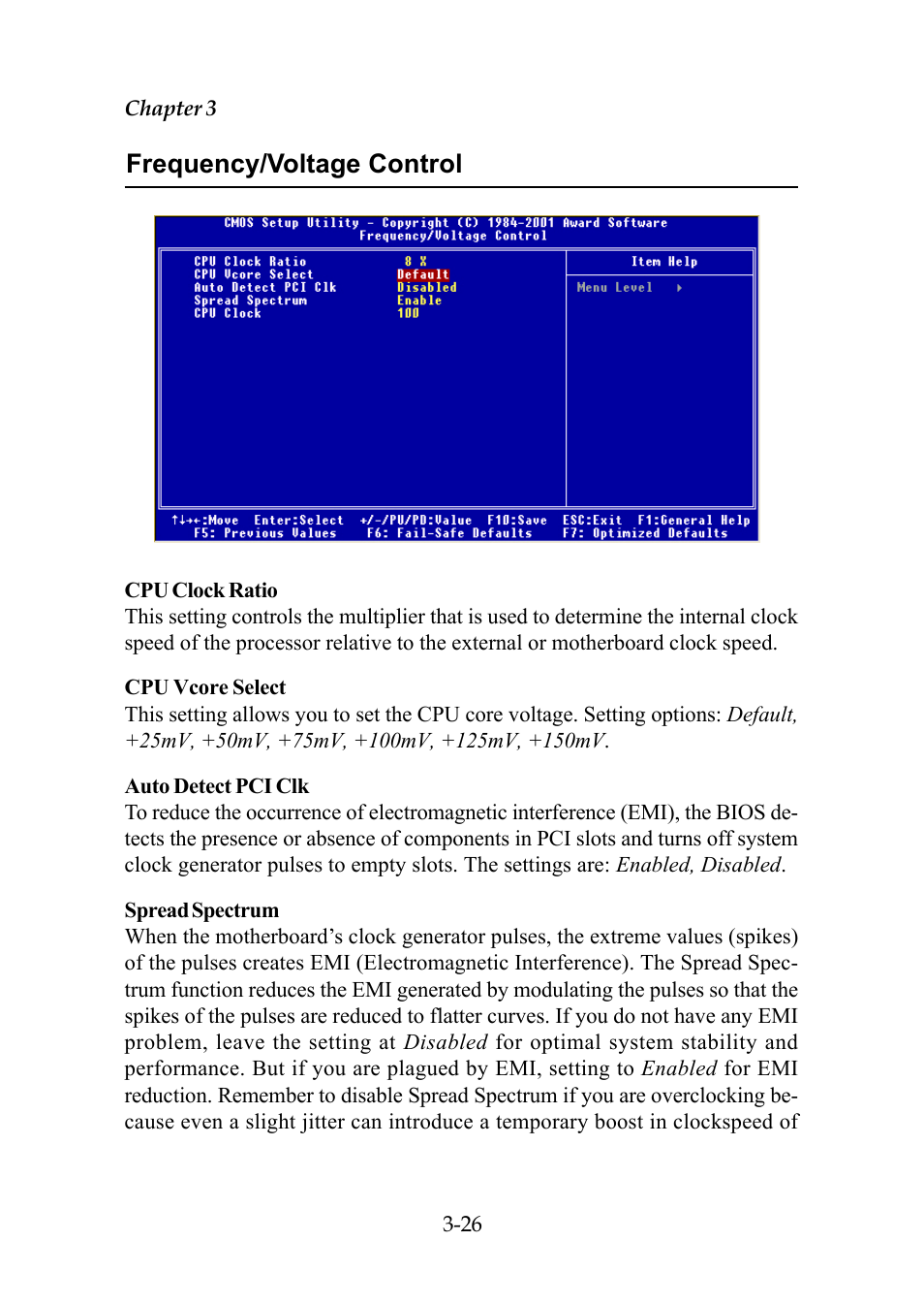 Frequency/voltage control | Premio Computer Premio Computer User Manual | Page 102 / 116
