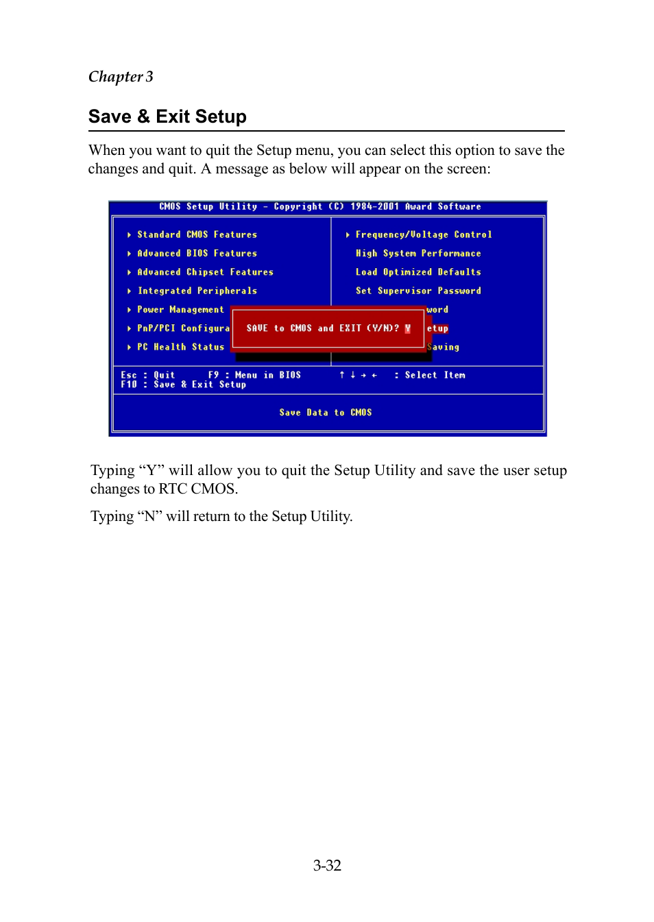 Save & exit setup | Premio Computer Premio Computer User Manual | Page 108 / 116