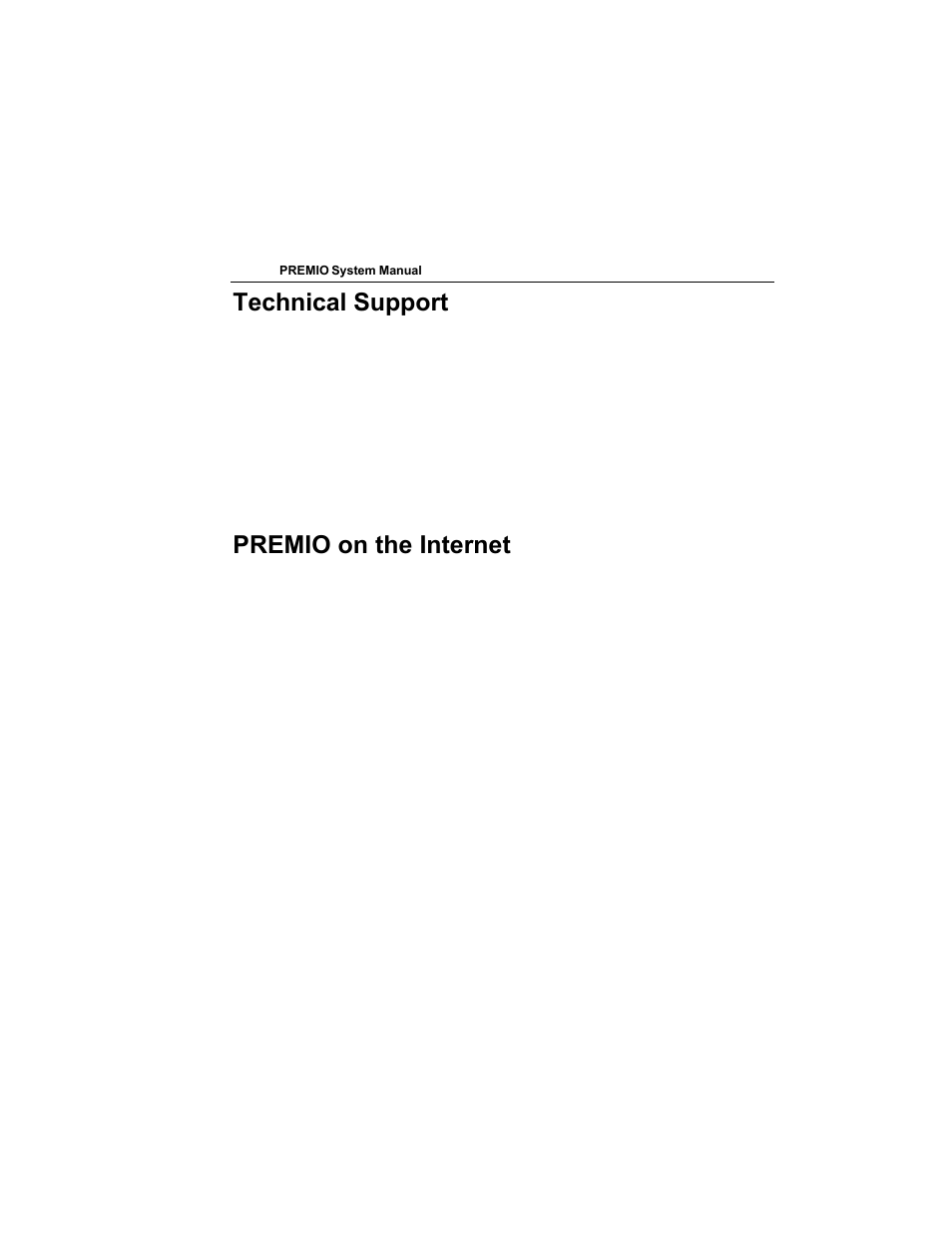 Technical support, Premio on the internet | Premio Computer Premio Computer User Manual | Page 21 / 116