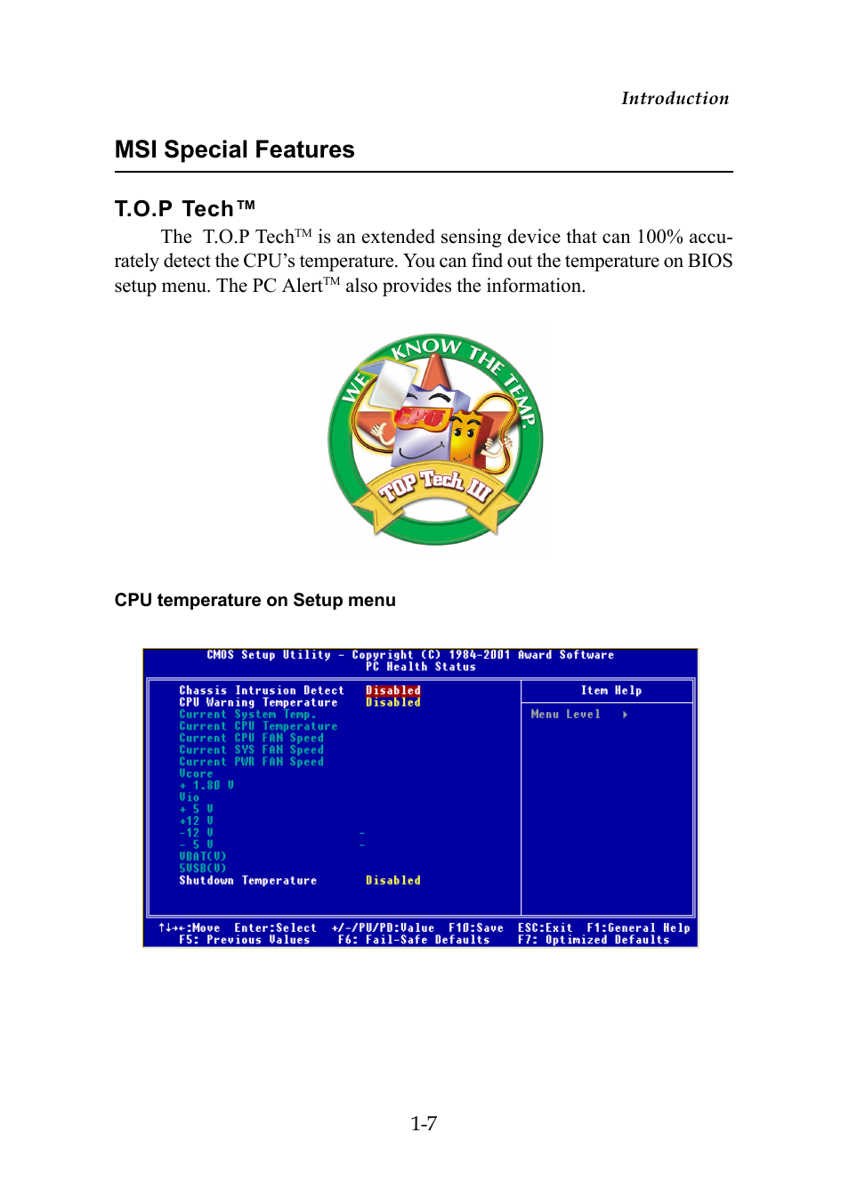 Msi special features | Premio Computer Premio Computer User Manual | Page 40 / 116