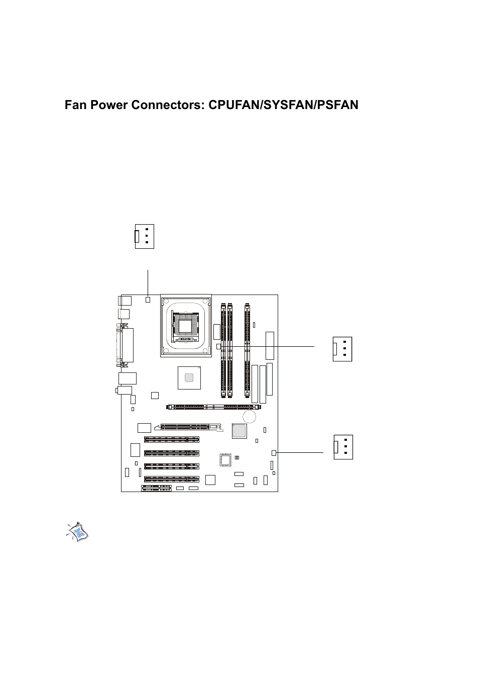 Fan power connectors: cpufan/sysfan/psfan, Chapter 2 2-16 | Premio Computer Premio Computer User Manual | Page 62 / 116