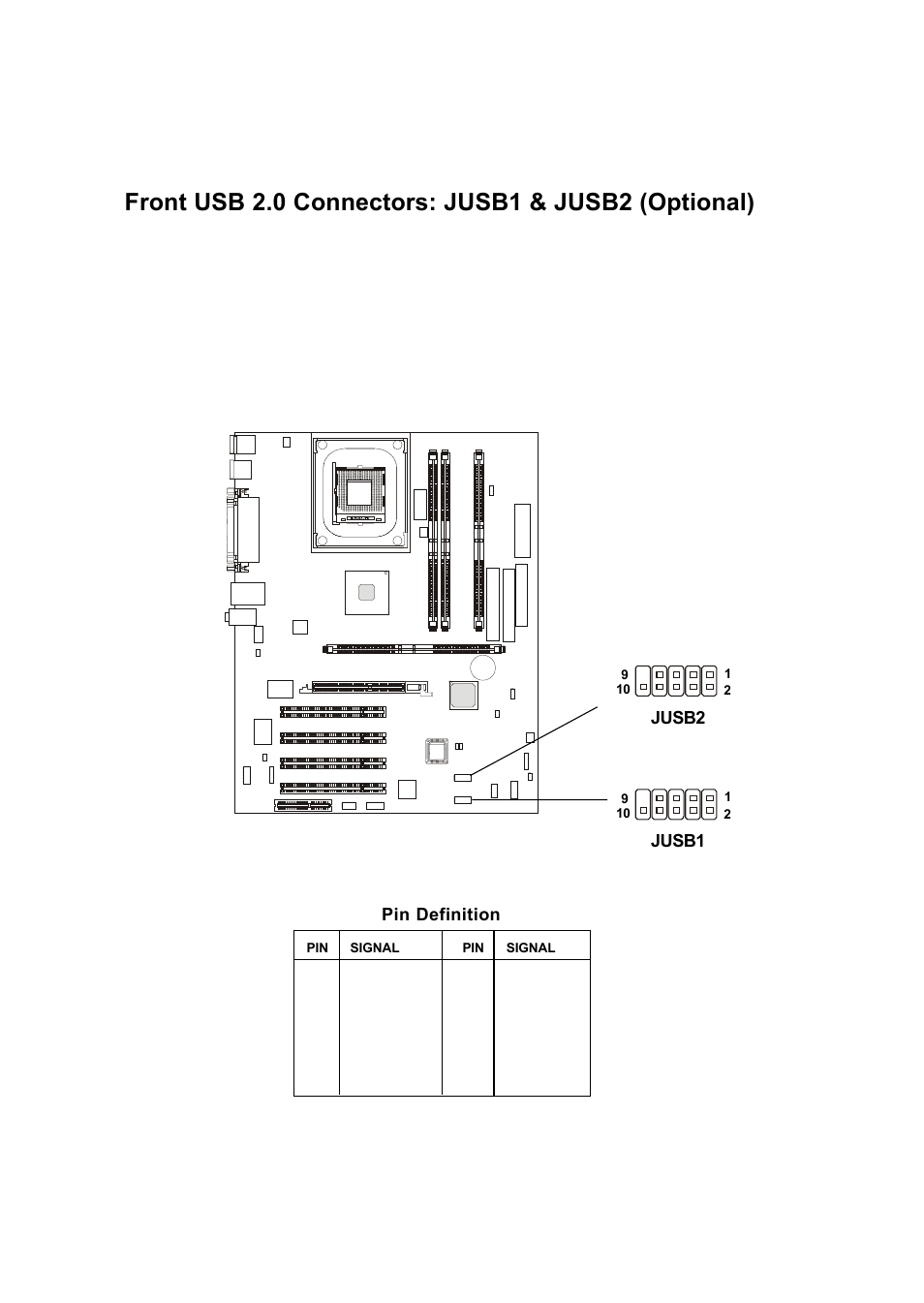 Front usb 2.0 connectors: jusb1 & jusb2 (optional), Chapter 2 2-22, Front panel i/o connectivity design guide | Premio Computer Premio Computer User Manual | Page 68 / 116