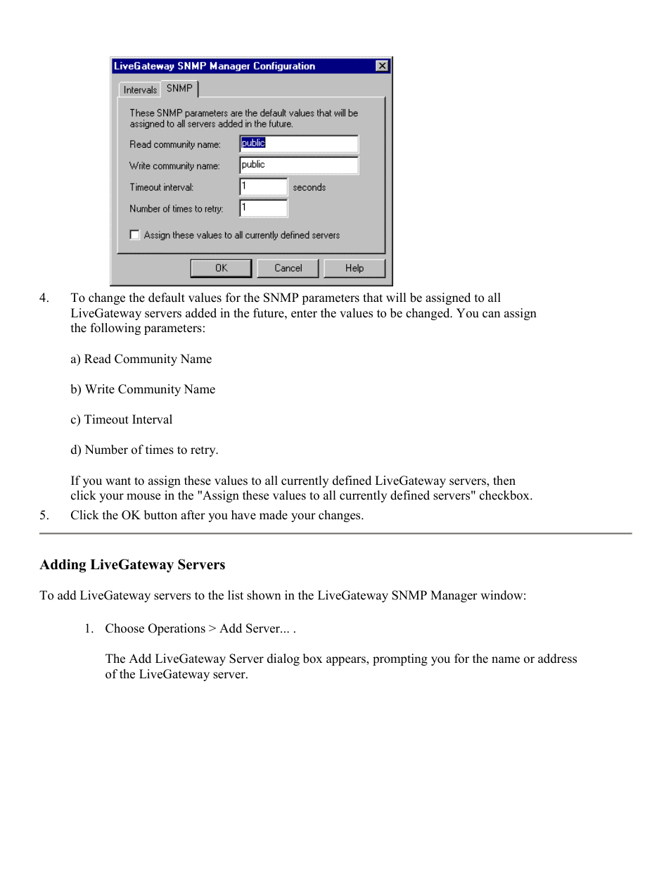 Adding livegateway servers | PictureTel LIVE GATEWAY 3.1 User Manual | Page 33 / 109