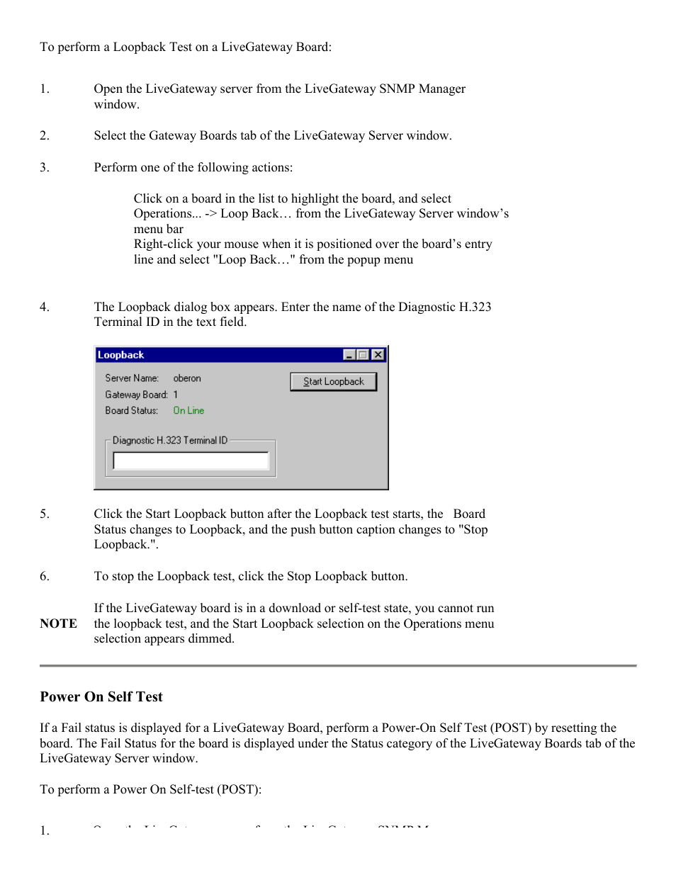 Perform a self test, Power on self test, Post) | Use these tests t | PictureTel LIVE GATEWAY 3.1 User Manual | Page 99 / 109