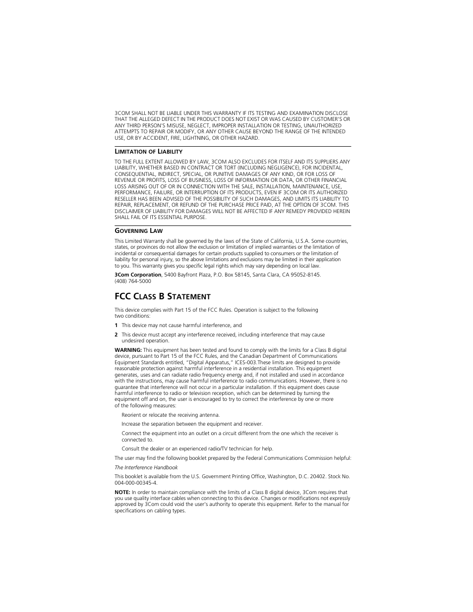 Fcc class b statement, Fcc c, Lass | Tatement | PictureTel III ISA User Manual | Page 102 / 110