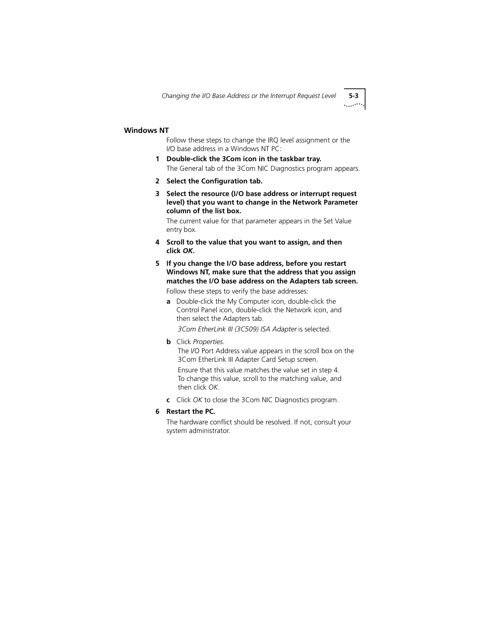 Windows nt, Windows nt 5-3 | PictureTel III ISA User Manual | Page 67 / 110