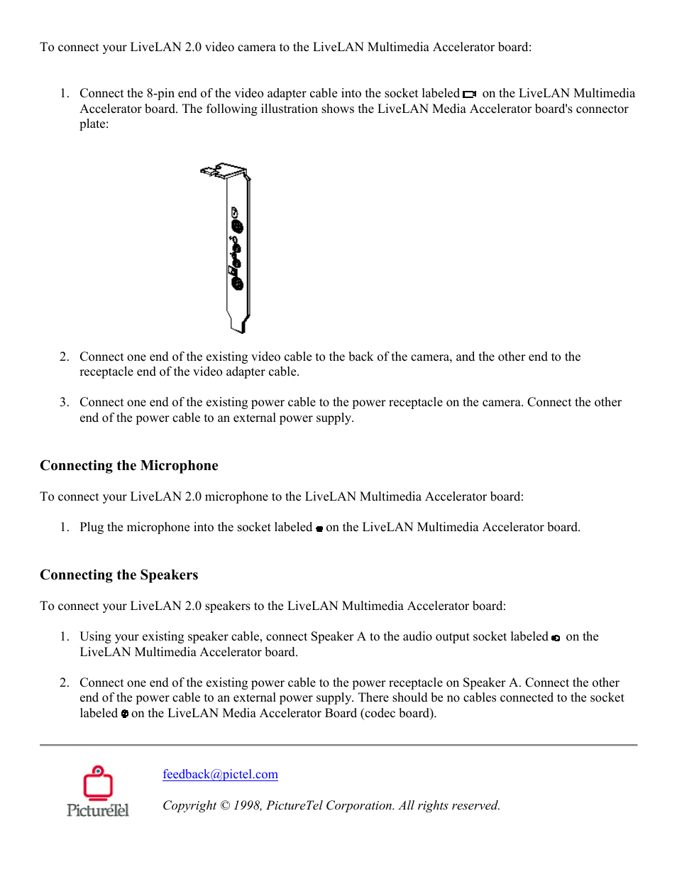 PictureTel LIVELAN 2 User Manual | Page 18 / 18