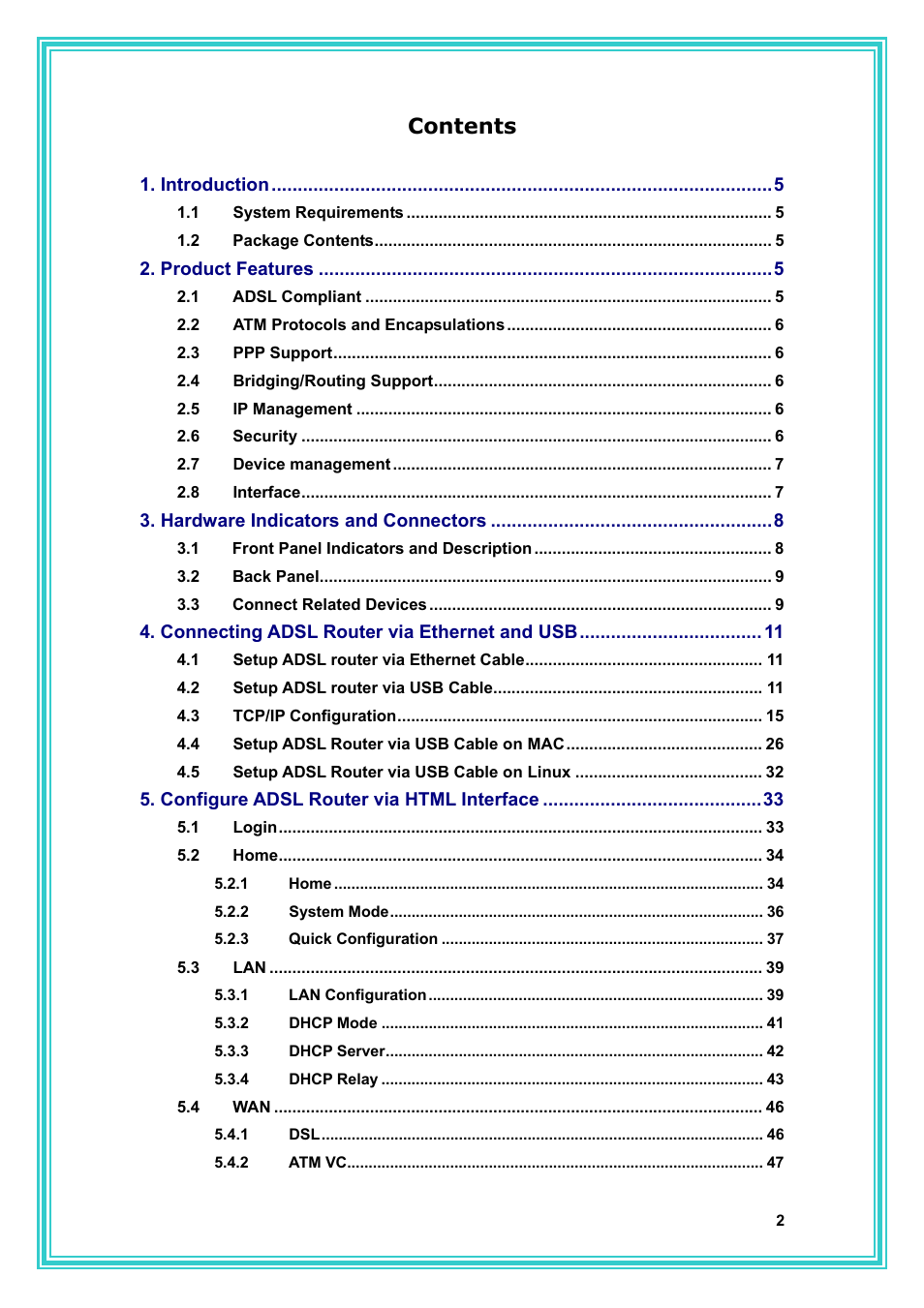 PC Concepts Full-Rated Router ADSL2+ User Manual | Page 3 / 104