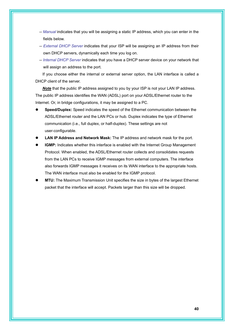 PC Concepts Full-Rated Router ADSL2+ User Manual | Page 41 / 104