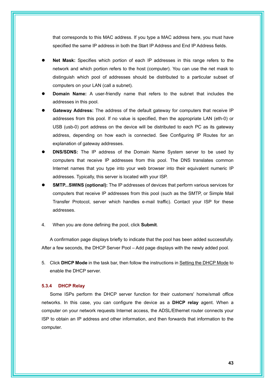 PC Concepts Full-Rated Router ADSL2+ User Manual | Page 44 / 104