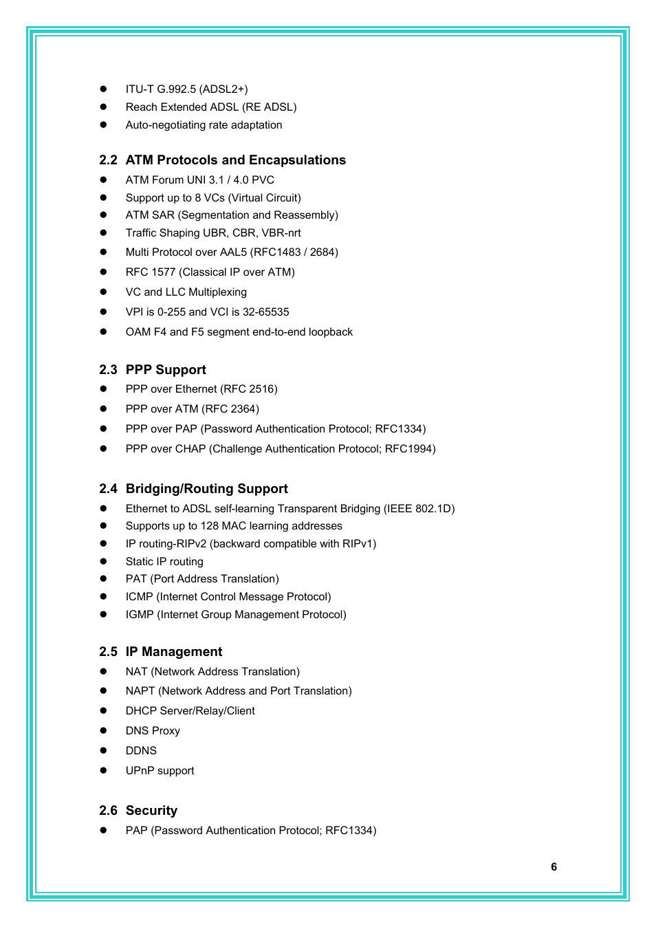 PC Concepts Full-Rated Router ADSL2+ User Manual | Page 7 / 104