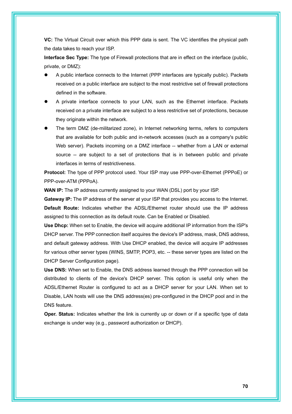 PC Concepts Full-Rated Router ADSL2+ User Manual | Page 71 / 104