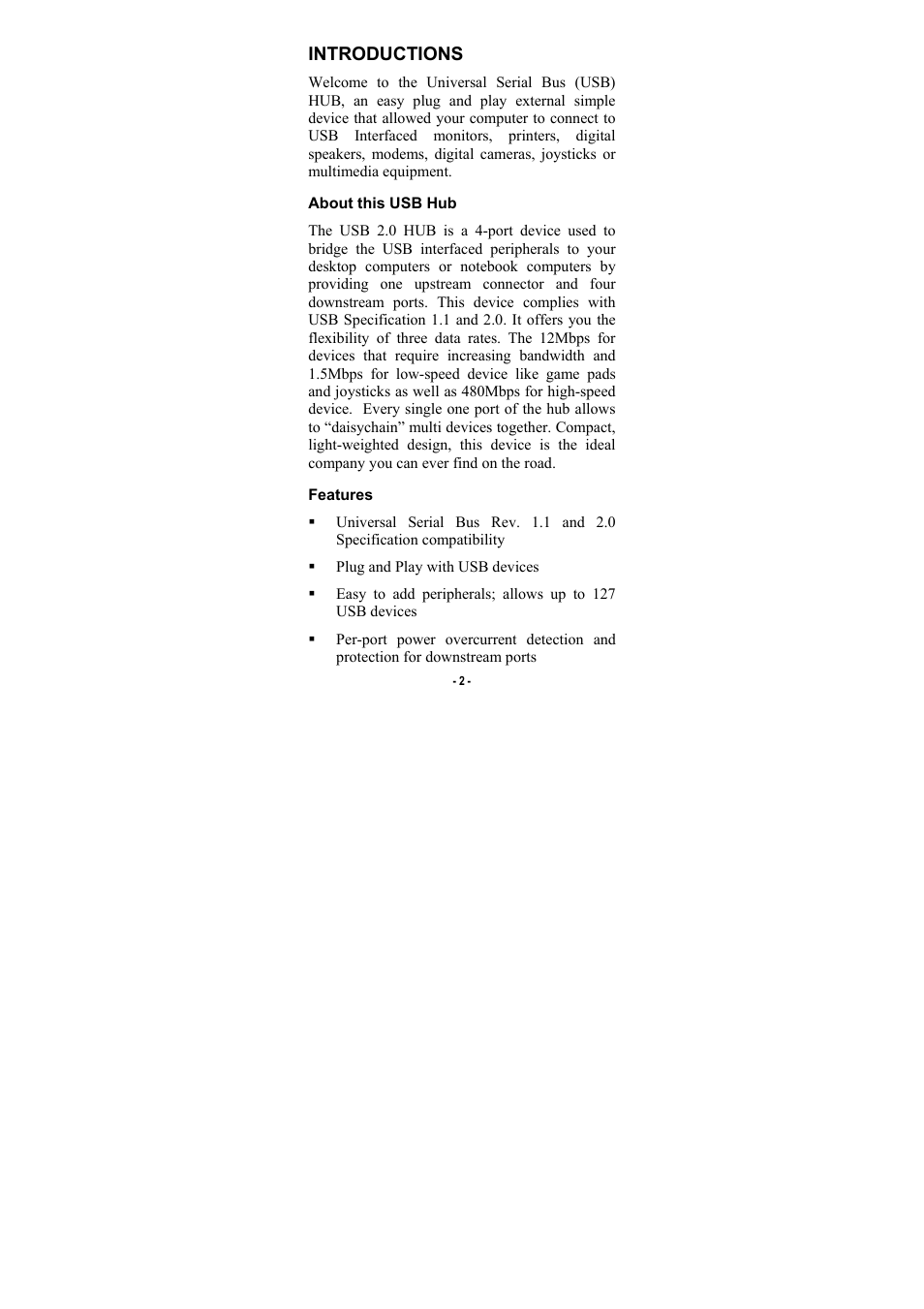 PC Concepts USB 2.0 4-Port HUB TU2-400 User Manual | Page 4 / 9