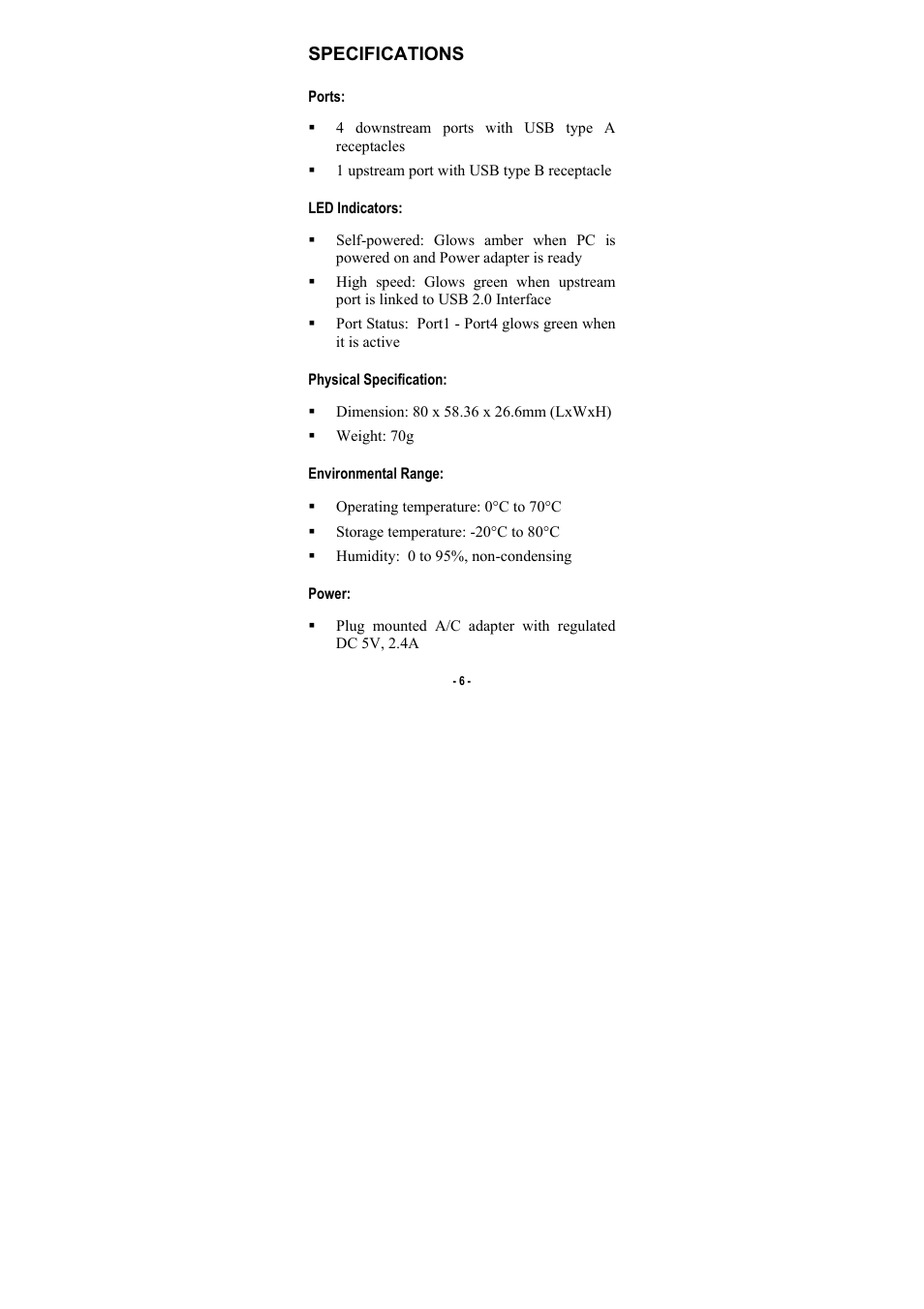 PC Concepts USB 2.0 4-Port HUB TU2-400 User Manual | Page 8 / 9