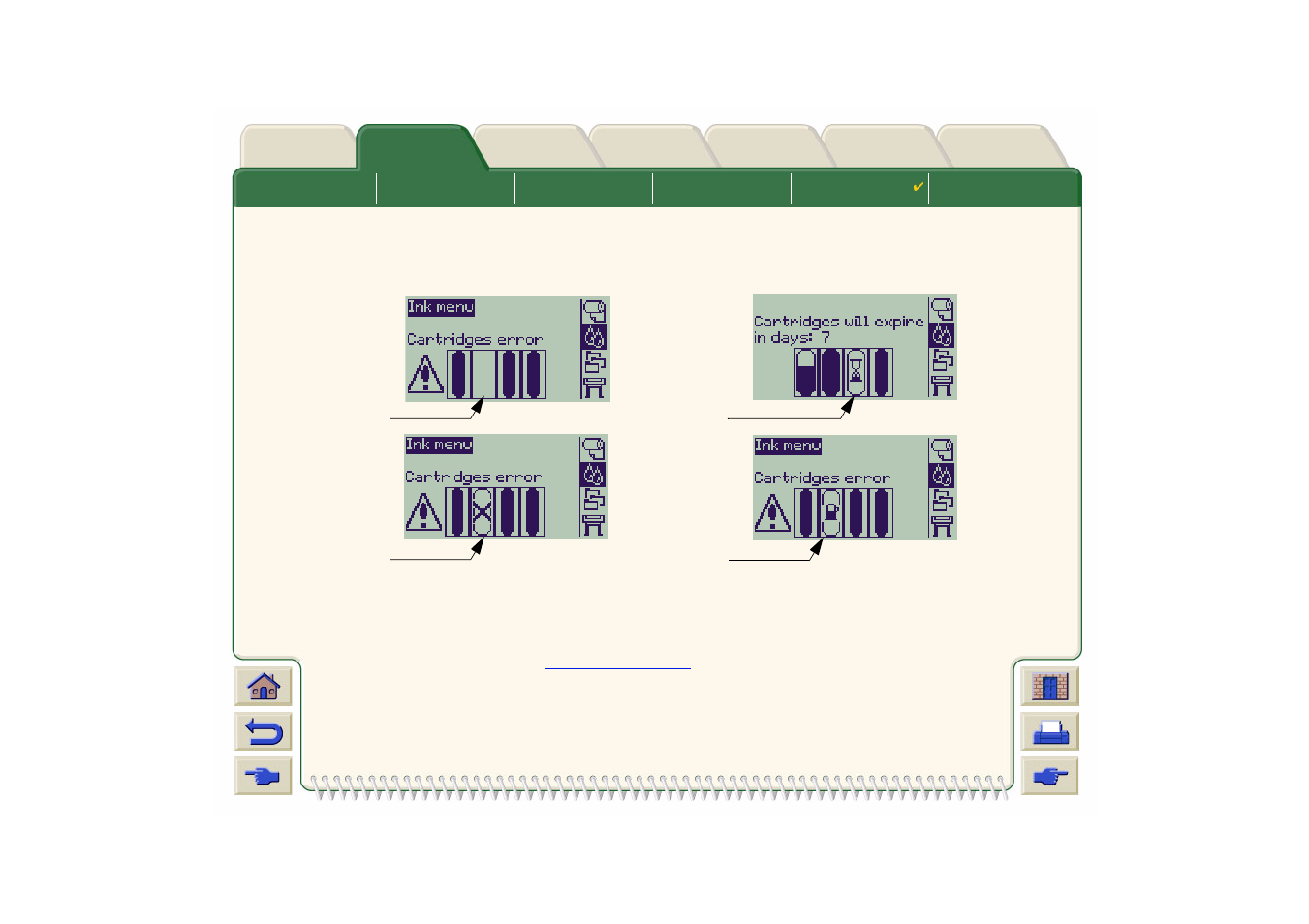 Ink cartridge errors | PC Concepts 500PS User Manual | Page 58 / 214