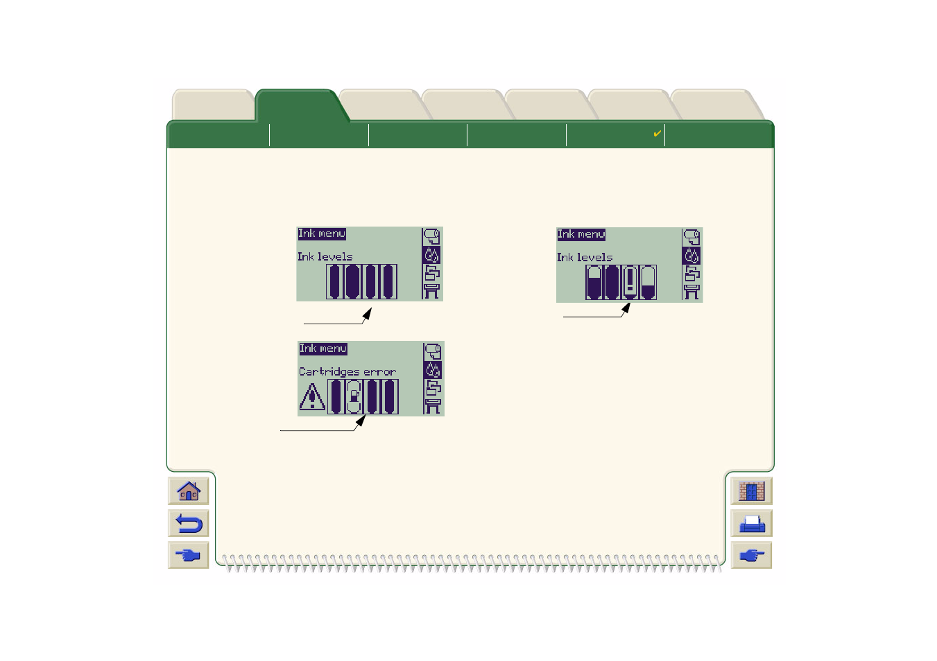 Ink cartridge levels | PC Concepts 500PS User Manual | Page 59 / 214