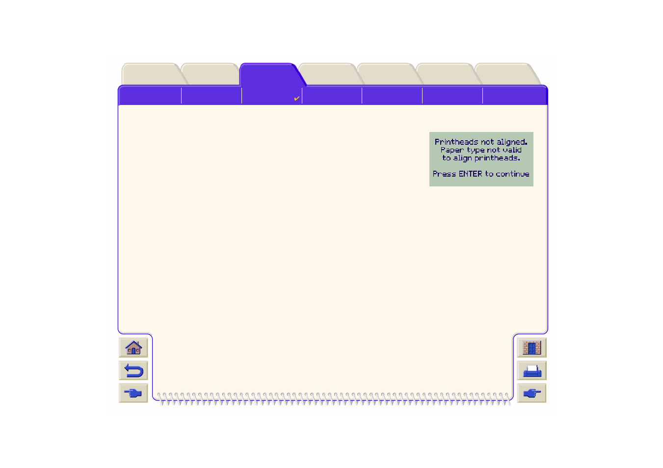 Unknown printhead error, Unknown, Printhead error | PC Concepts 500PS User Manual | Page 87 / 214