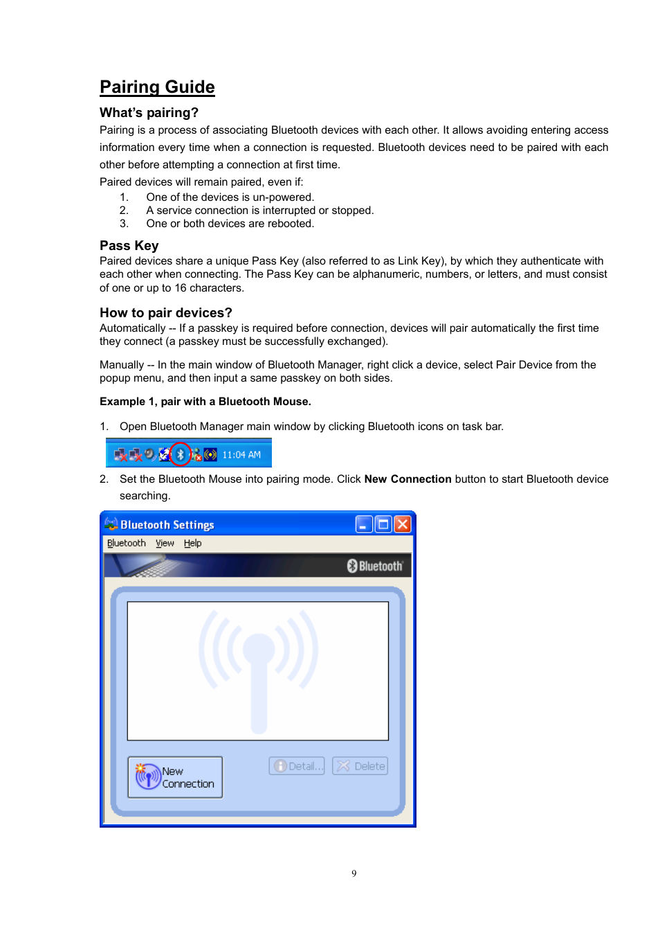 Pairing guide | PC Concepts BT-01UDE User Manual | Page 9 / 22