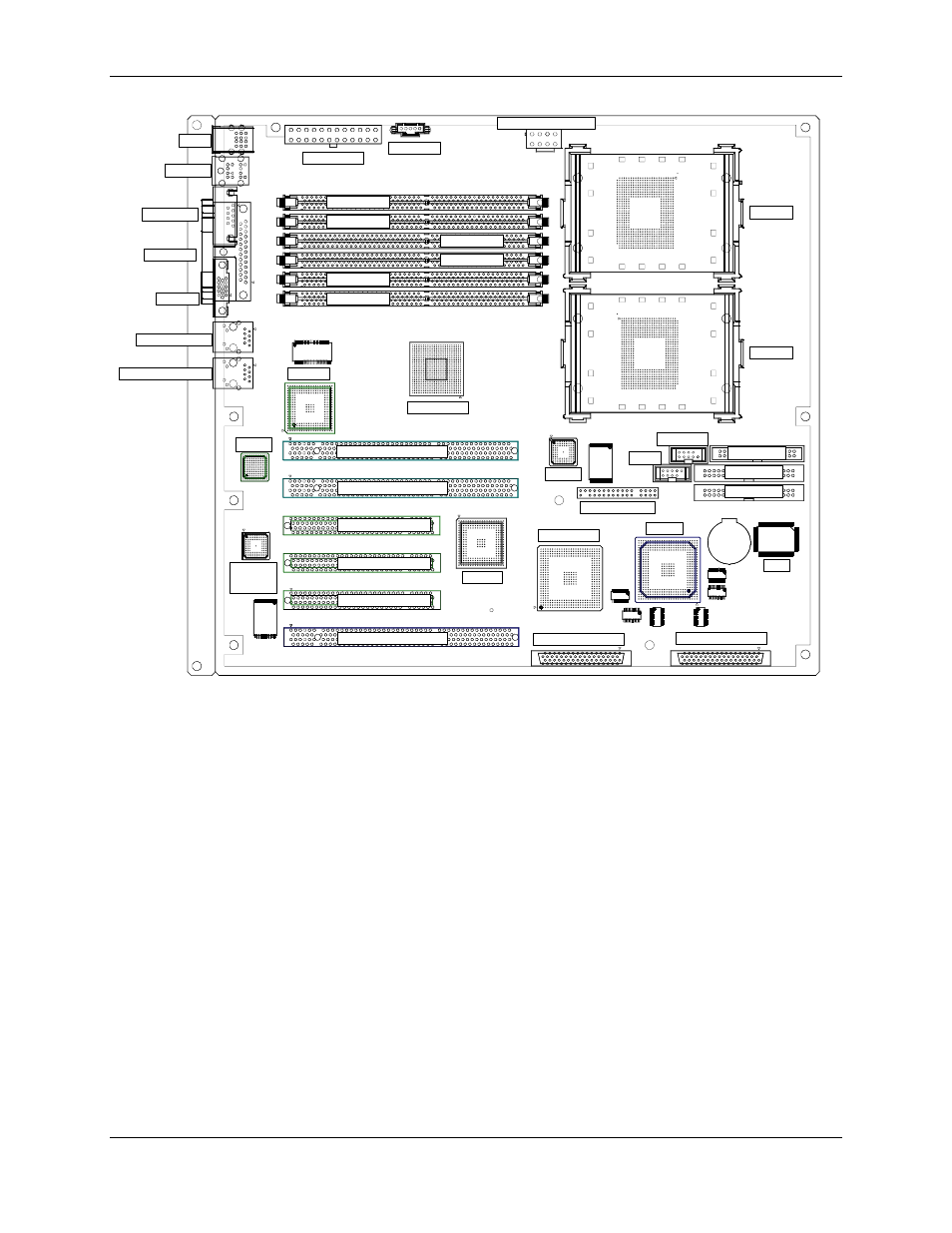 1 shg2 architecture overview, The intel, Shg2 server board is designed around the intel | Figure 2. shg2 server board placement diagram | PC Concepts SHG2 DP User Manual | Page 14 / 97