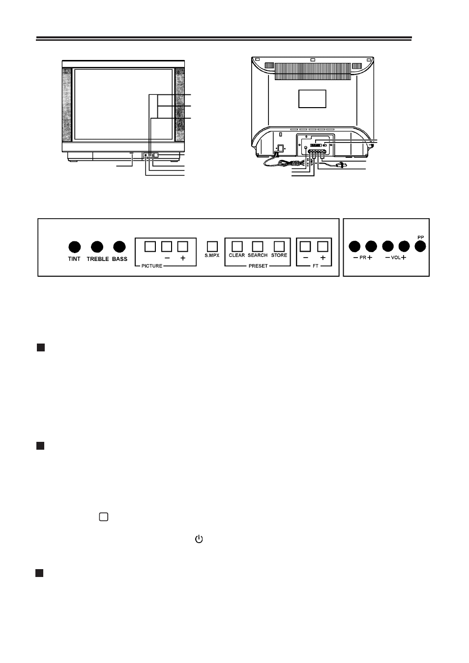 Operating instruction, Standby, Power on/off switch | Channel selection | Palsonic 6138 User Manual | Page 3 / 18