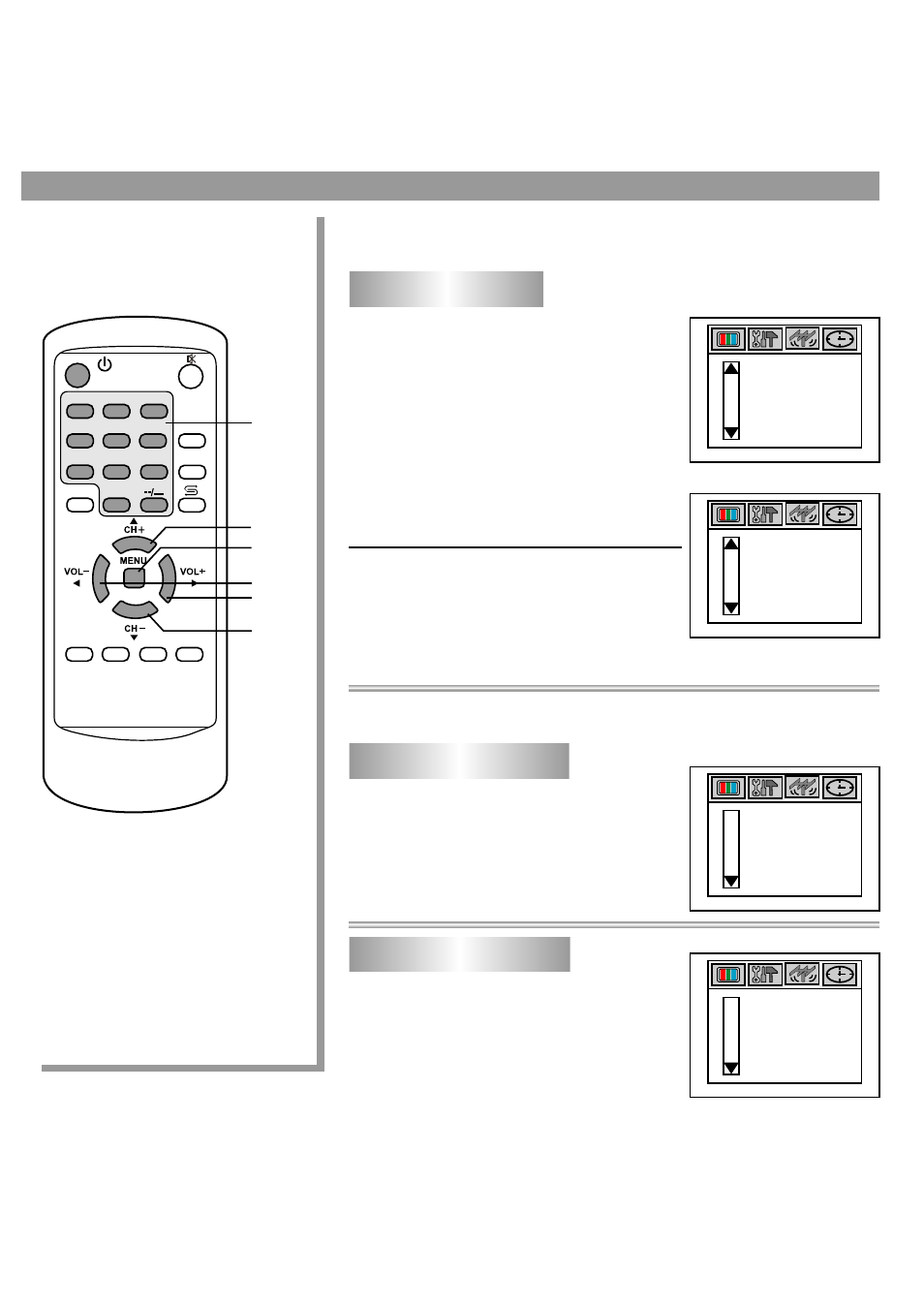 Setting colour system setting sound system, Channel exchange, Digit ch+ ch- vol- vol+ menu | Palsonic 3430GM User Manual | Page 18 / 29