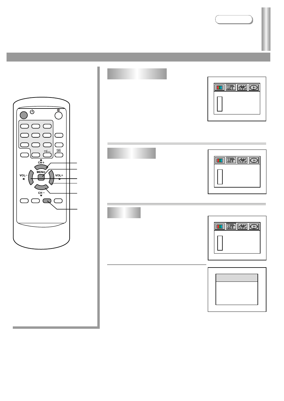 System setting, Blue background/osd language/calendar, Calendar osd language blue background | Operations | Palsonic 3430GM User Manual | Page 24 / 29