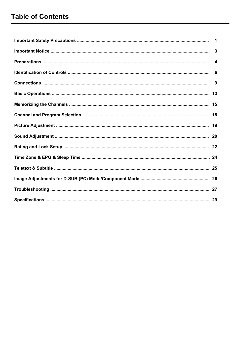 Palsonic PDP4290HD User Manual | Page 2 / 32