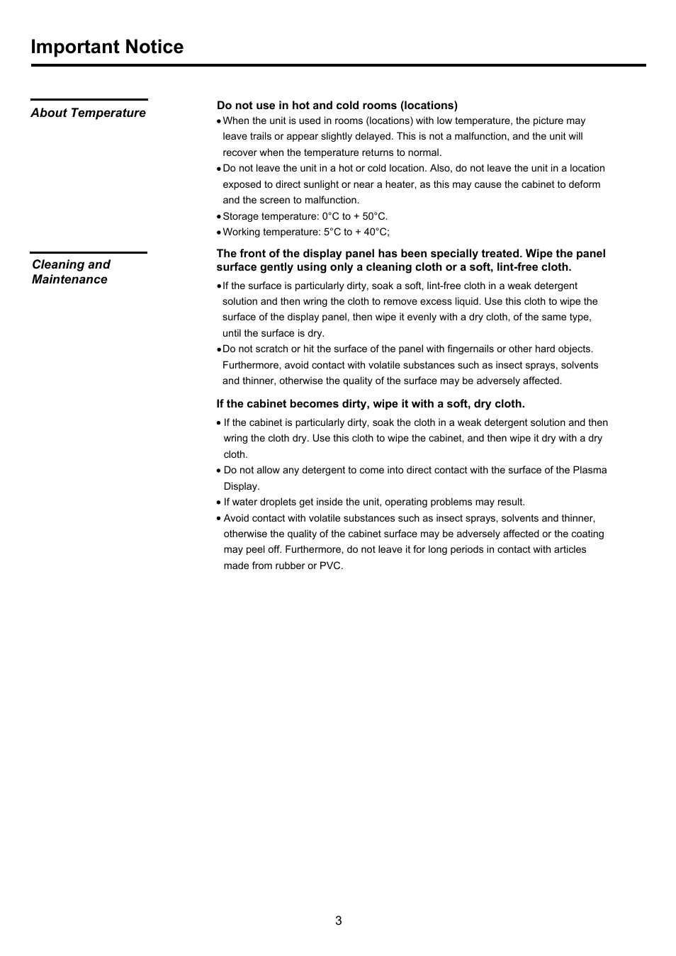 Pdp4290hd-3 copy, Important notice | Palsonic PDP4290HD User Manual | Page 5 / 32